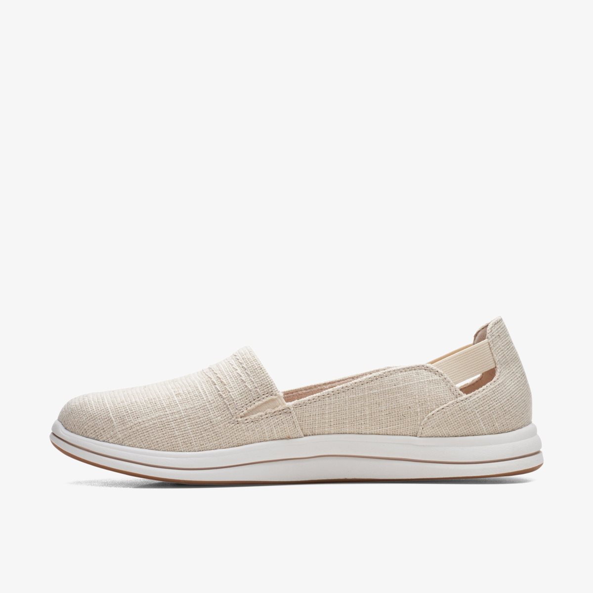 Clarks Breeze Step II Natural Interest Slip Ons Dame Beige | FLBXY-4873