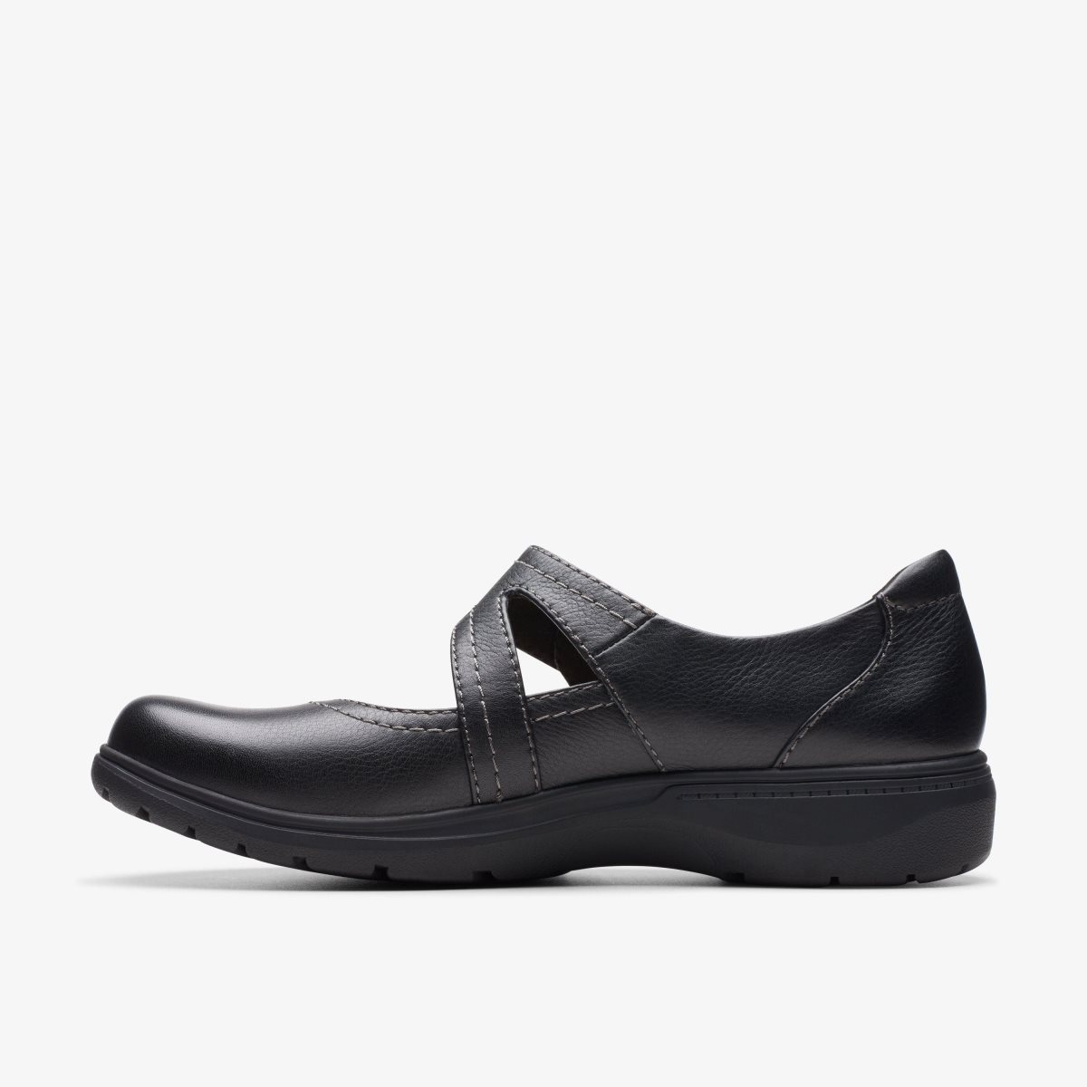 Clarks Carleigh Jane Black Leather Træsko Dame Sort | LJDIX-3071