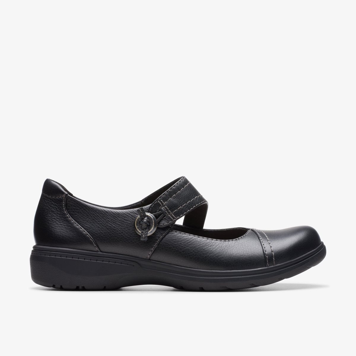 Clarks Carleigh Jane Black Leather Træsko Dame Sort | LJDIX-3071