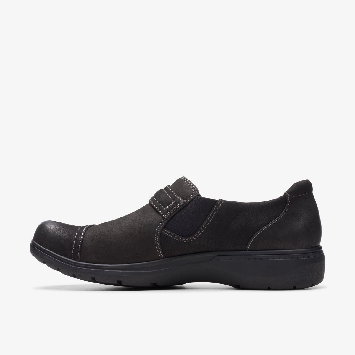 Clarks Carleigh Pearl Black Nubuck Træsko Dame Sort | GYQXR-4603