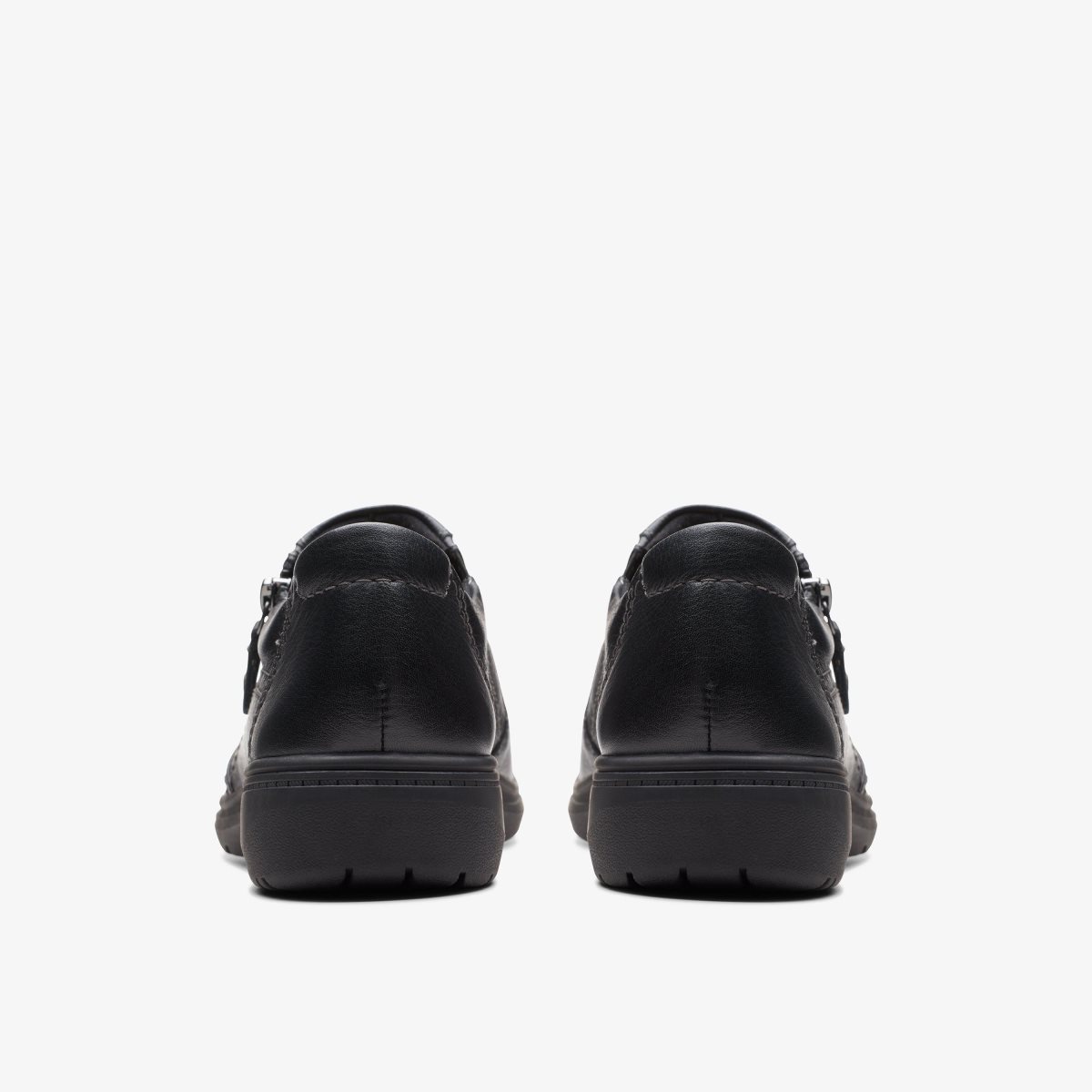 Clarks Carleigh Ray Black Leather Træsko Dame Sort | PAFYI-0615