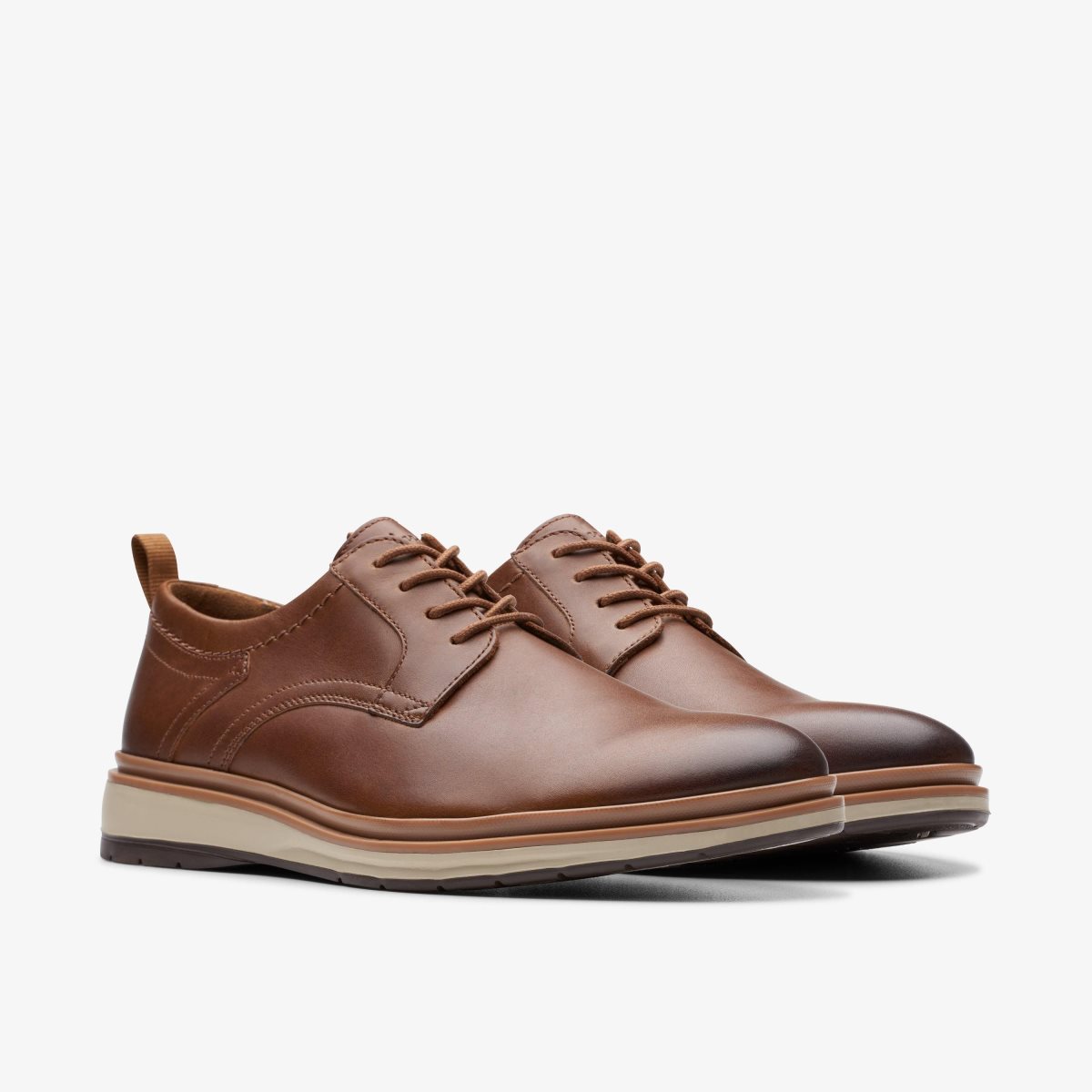 Clarks Chantry Lo Dark Tan Leather Pæne Sko Herre Mørkebrune | UEGSV-6835