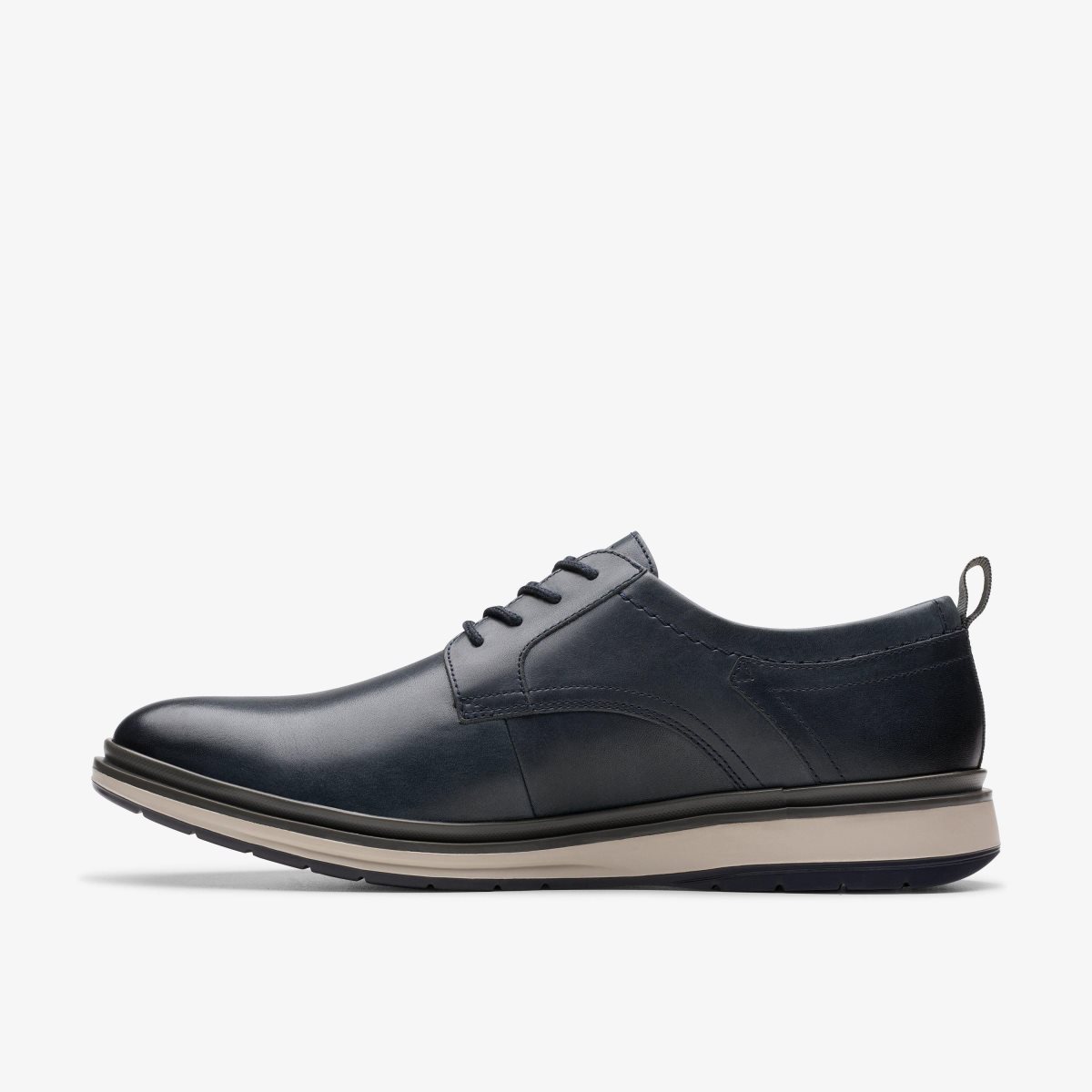 Clarks Chantry Lo Navy Leather Pæne Sko Herre Mørkeblå | JIKML-8762