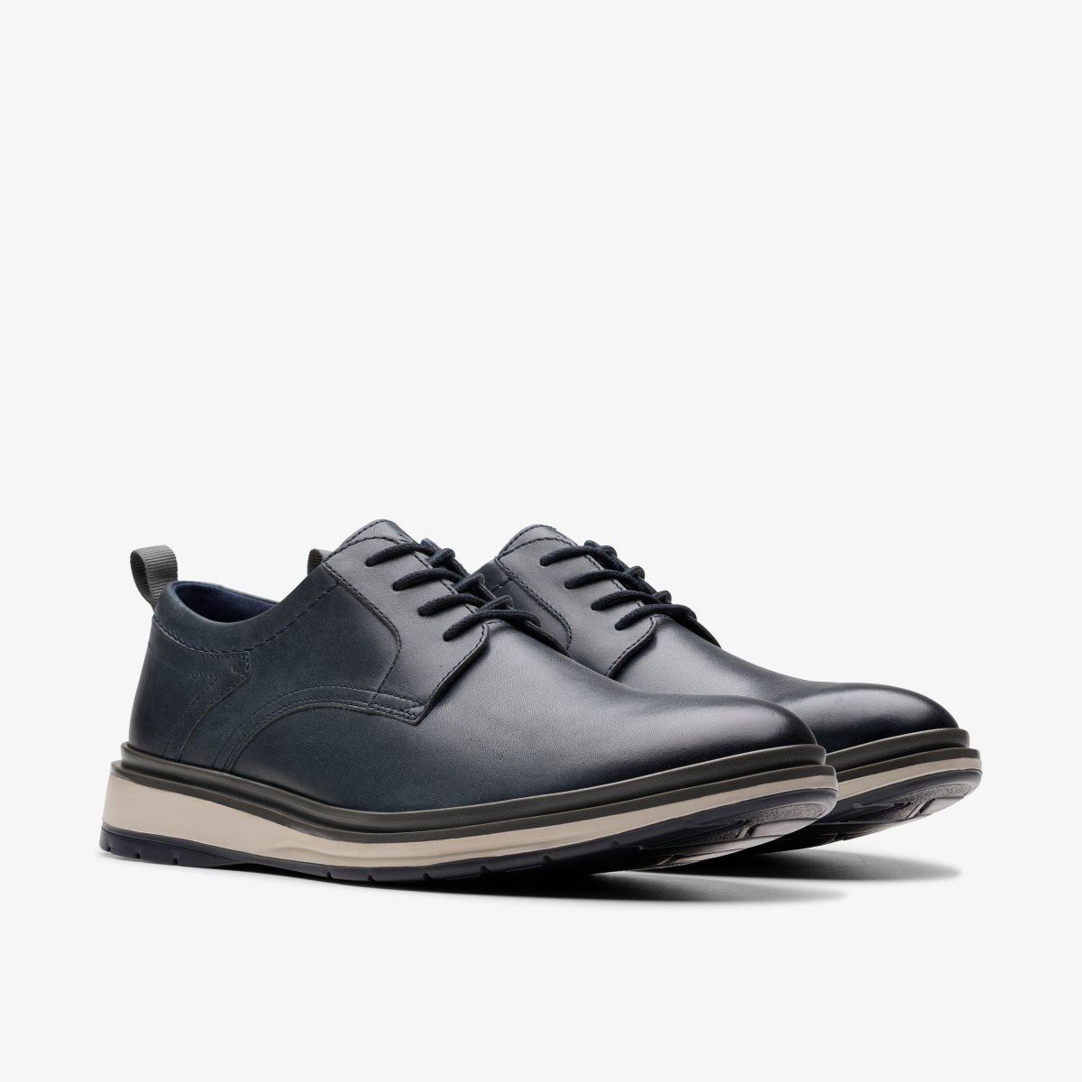 Clarks Chantry Lo Navy Leather Pæne Sko Herre Mørkeblå | JIKML-8762