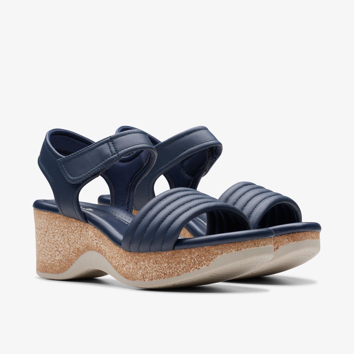 Clarks Chelseah Gem Navy Leather Kilehæl Sko Dame Mørkeblå | OTWMJ-6982