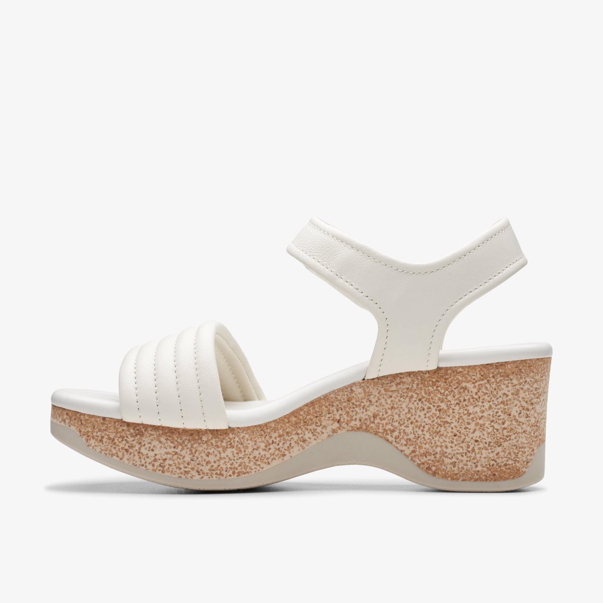 Clarks Chelseah Gem Off White Leather Kilehæl Sko Dame Hvide | VGQRD-9237