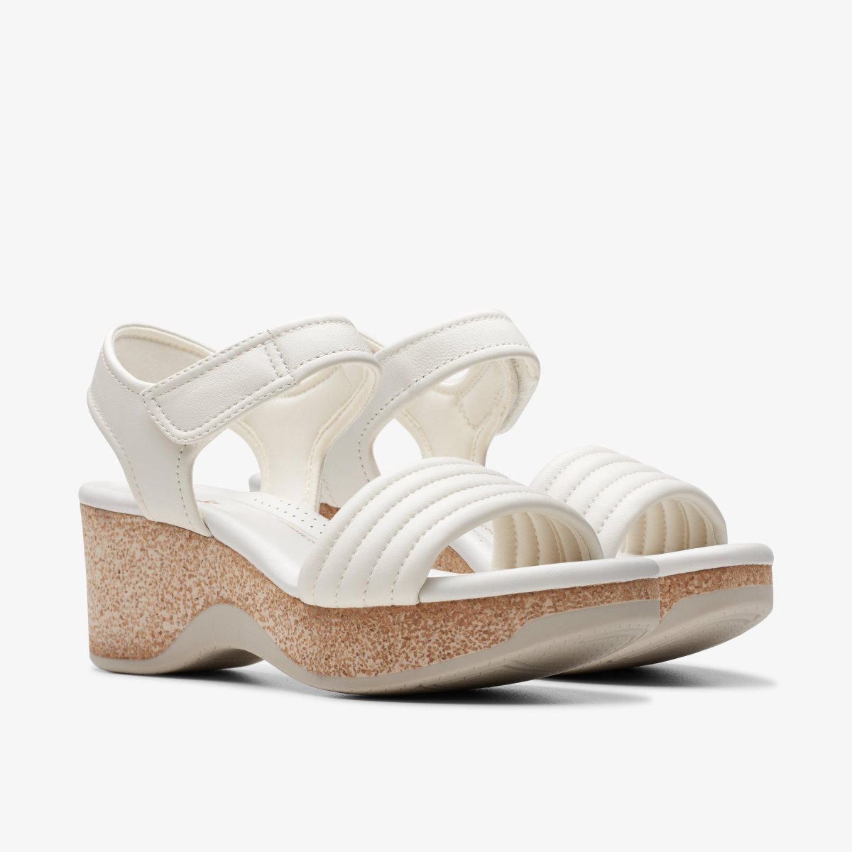 Clarks Chelseah Gem Off White Leather Kilehæl Sko Dame Hvide | VGQRD-9237