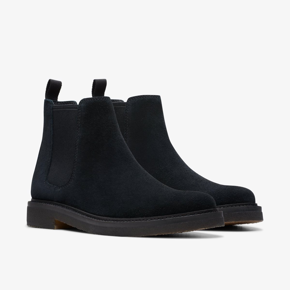 Clarks Clarkdale Easy Black Suede Pæne Sko Herre Sort | LVQWH-8254