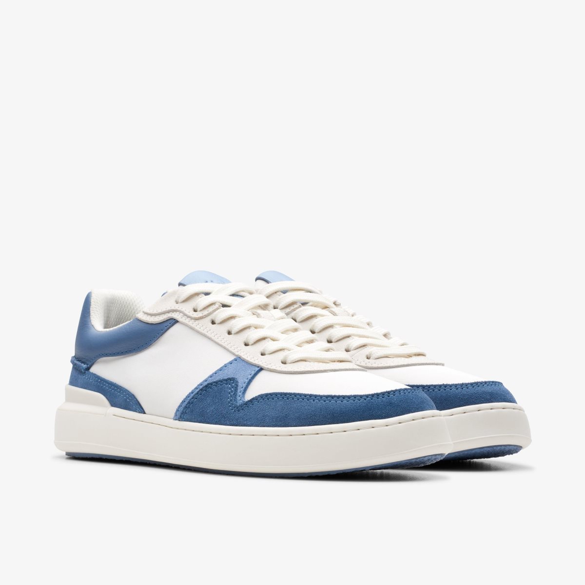 Clarks Court Lite Race Blue Combination Sneakers Herre Blå | AGPYM-7342