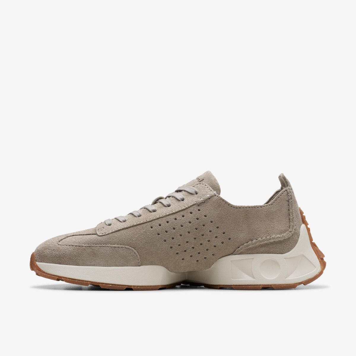 Clarks Craft Speed Light Grey Suede Sneakers Herre Lysegrå | SHPTU-0492