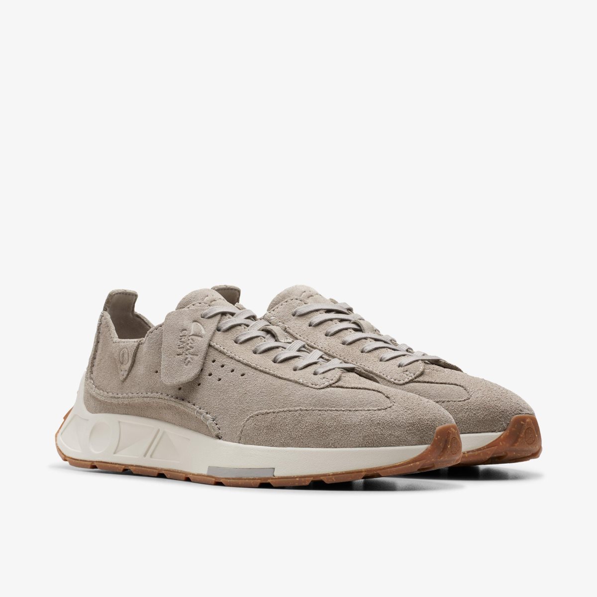 Clarks Craft Speed Light Grey Suede Sneakers Herre Lysegrå | SHPTU-0492