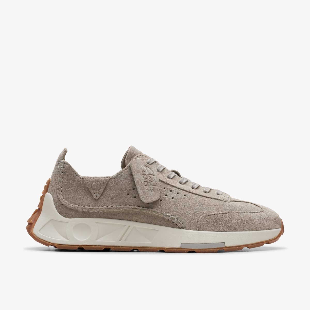 Clarks Craft Speed Light Grey Suede Sneakers Herre Lysegrå | SHPTU-0492