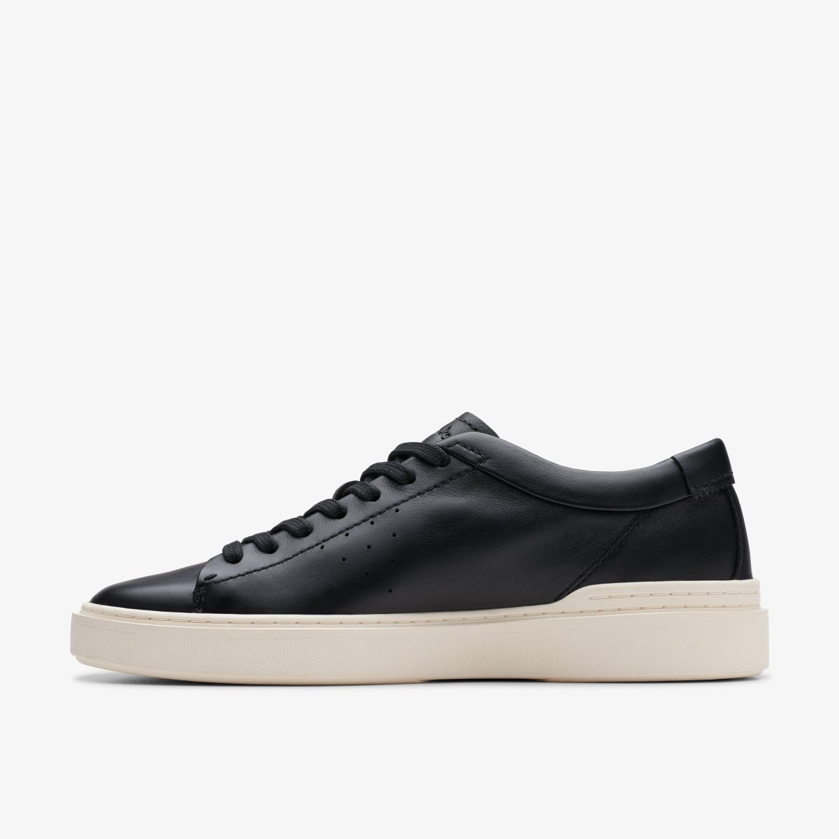 Clarks Craft Swift Black Leather Sneakers Herre Sort | ABPWK-9670