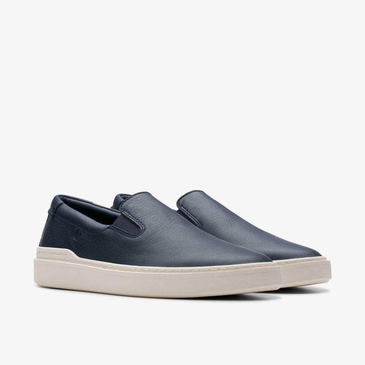 Clarks Craft Swift Go Navy Leather Sneakers Herre Mørkeblå | NMKTV-0487