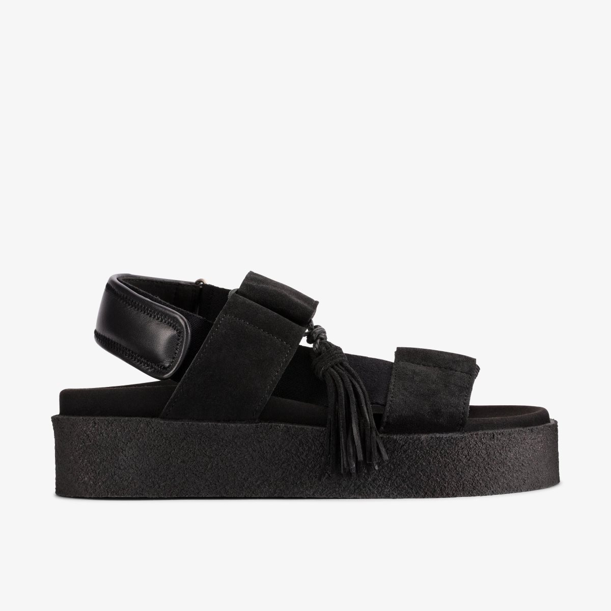 Clarks Crepe Sandal Black Platform Sko Dame Sort | XSAVO-3576