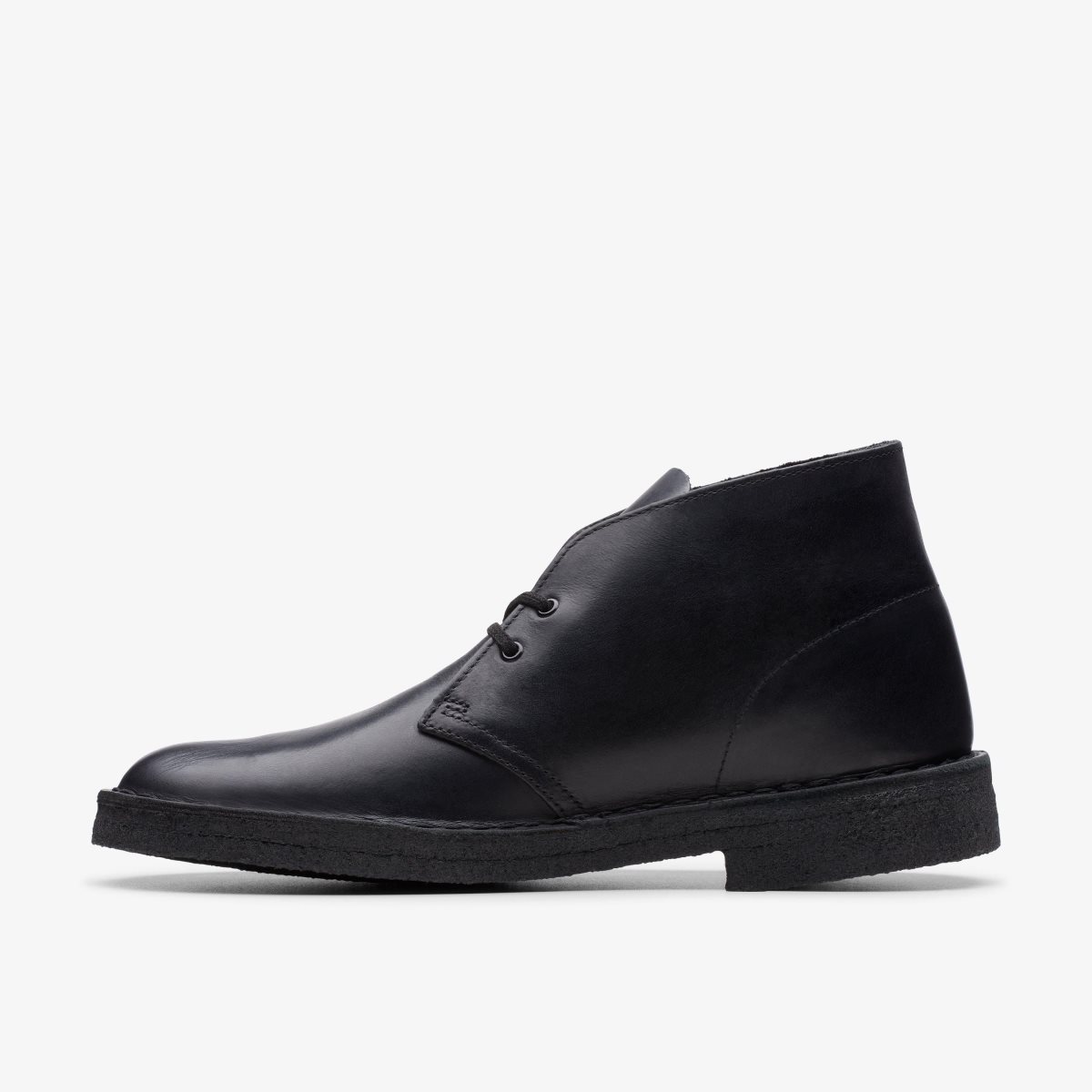 Clarks Desert Boot Black Polished Pæne Sko Herre Sort | VTFJD-8493