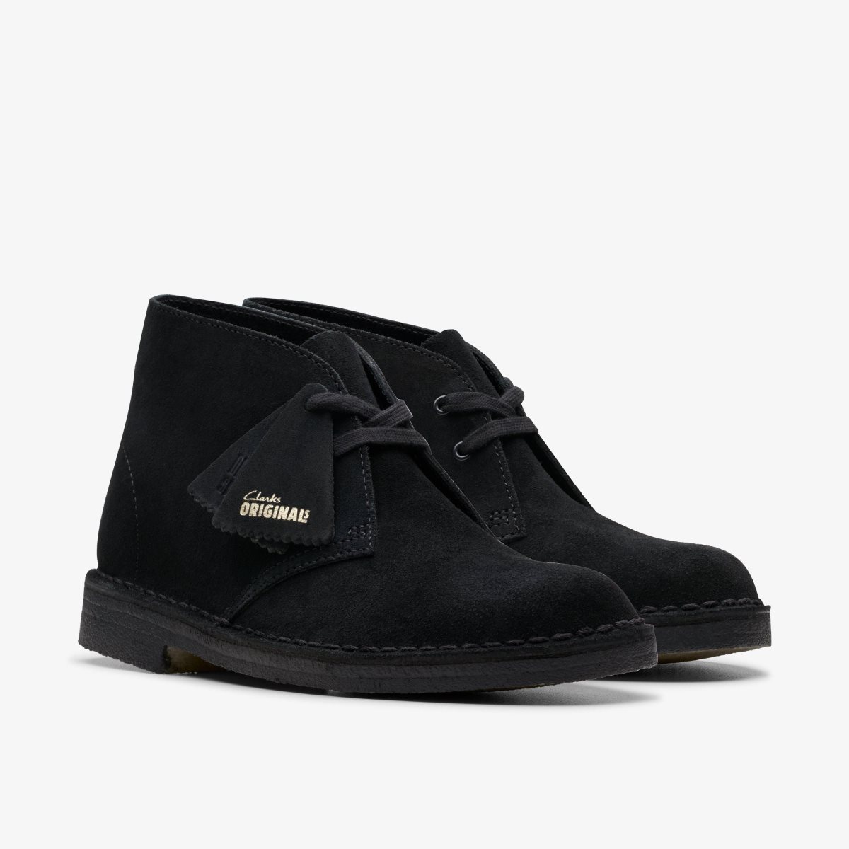 Clarks Desert Boot Black Suede Støvler Dame Sort | OYAVX-4312