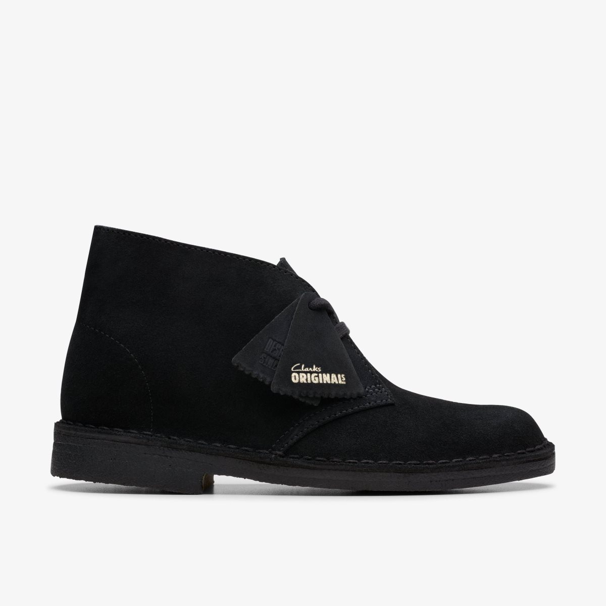 Clarks Desert Boot Black Suede Støvler Dame Sort | OYAVX-4312