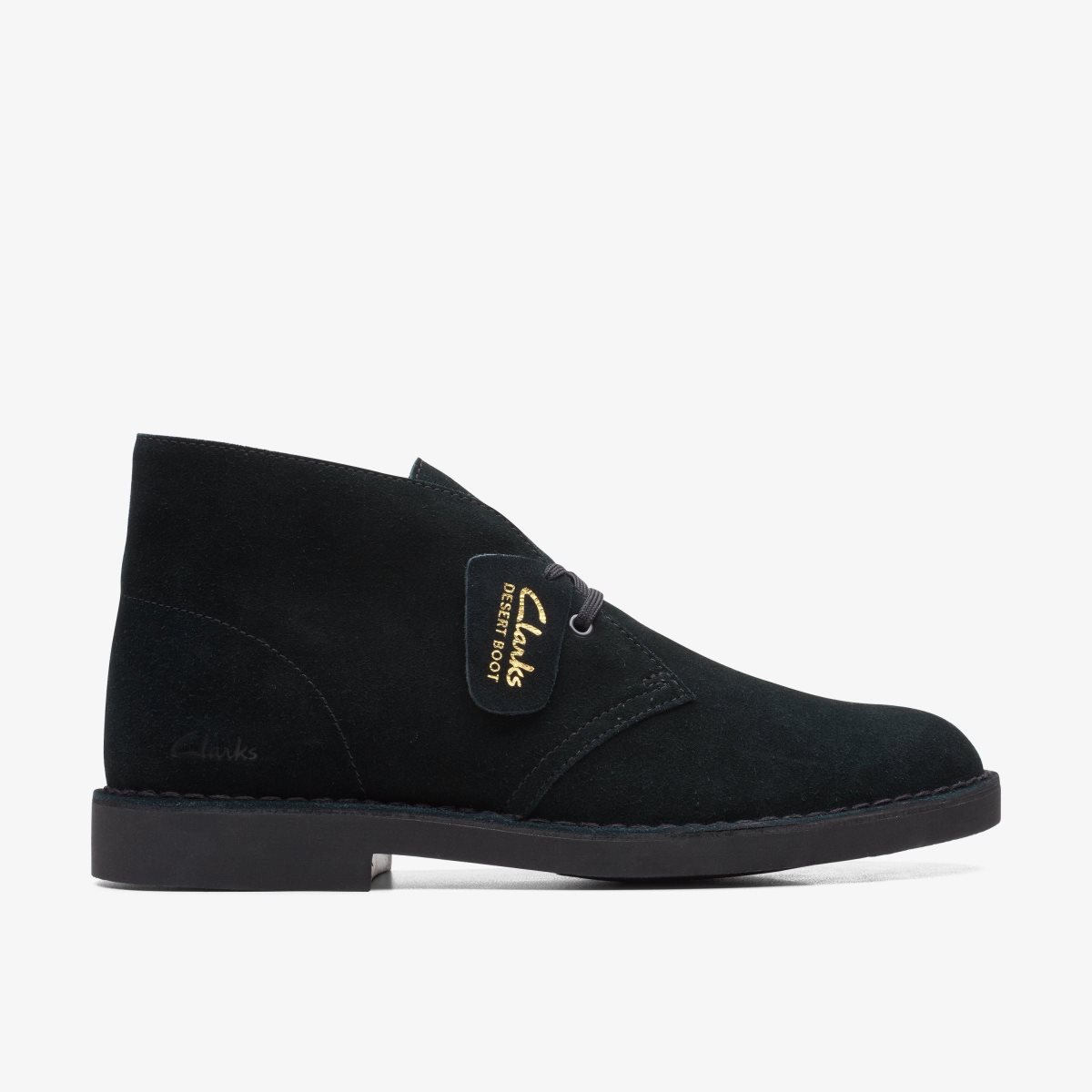 Clarks Desert Boot Evo Black Suede Pæne Sko Herre Sort | KCEHU-1624