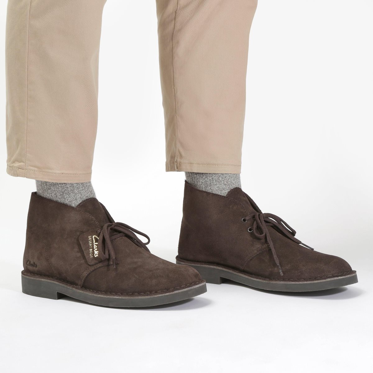 Clarks Desert Boot Evo Dark Brown Suede Pæne Sko Herre Mørkebrune | HVWSU-2764