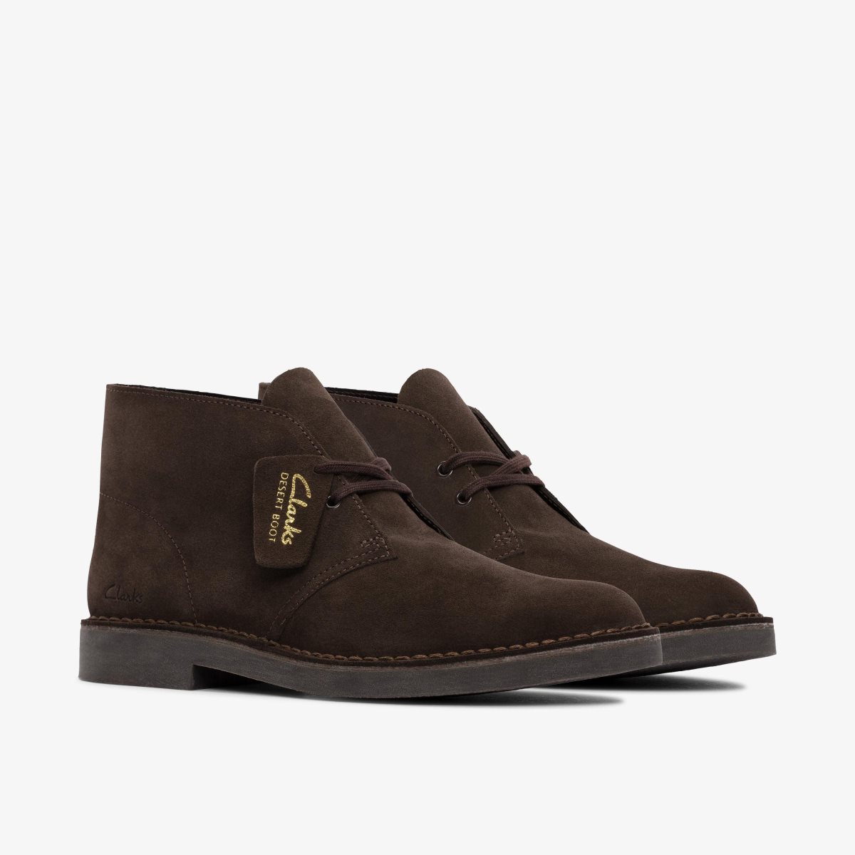 Clarks Desert Boot Evo Dark Brown Suede Pæne Sko Herre Mørkebrune | HVWSU-2764