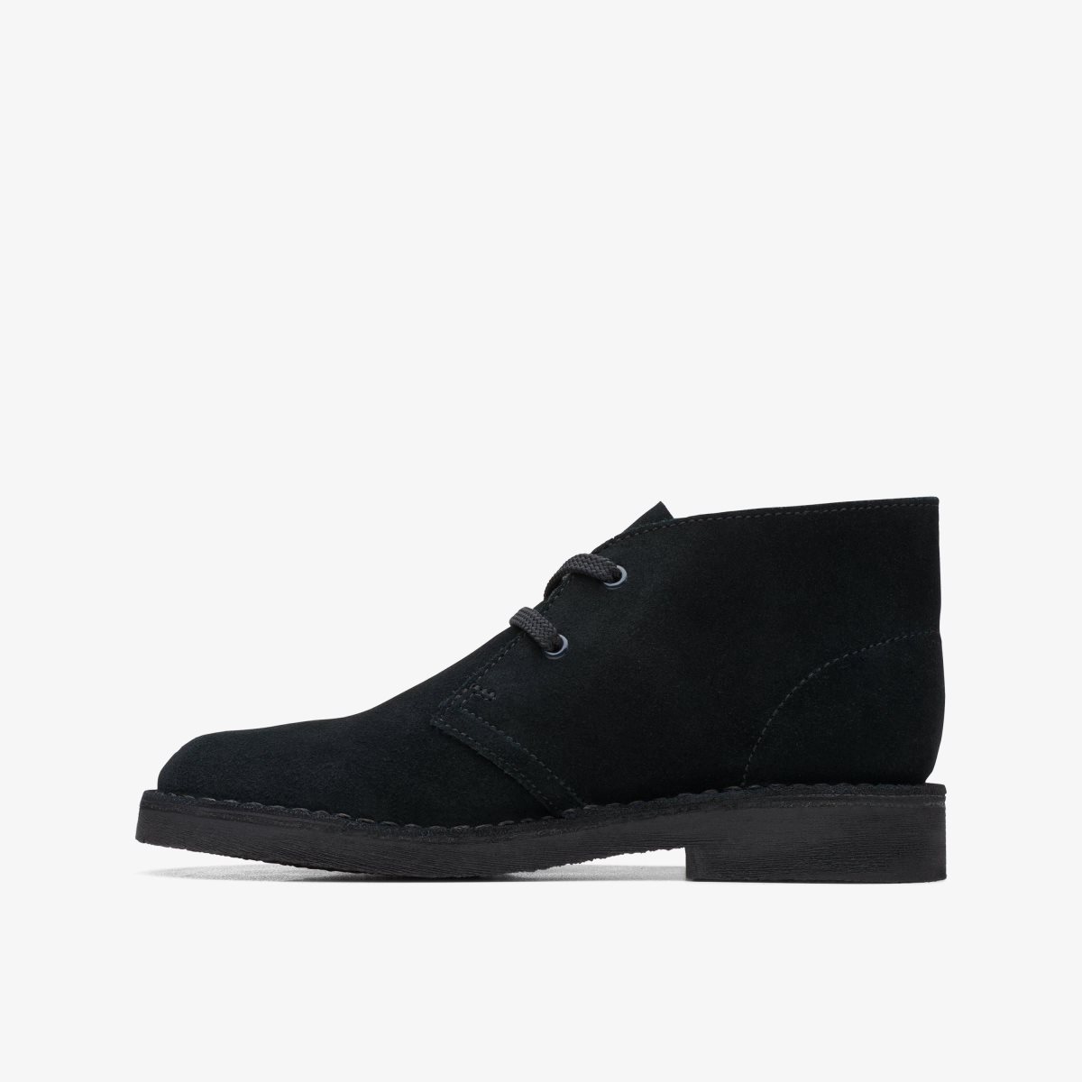 Clarks Desert Boot Older Black Suede Originale Sko Børn Sort | WTMPA-0596