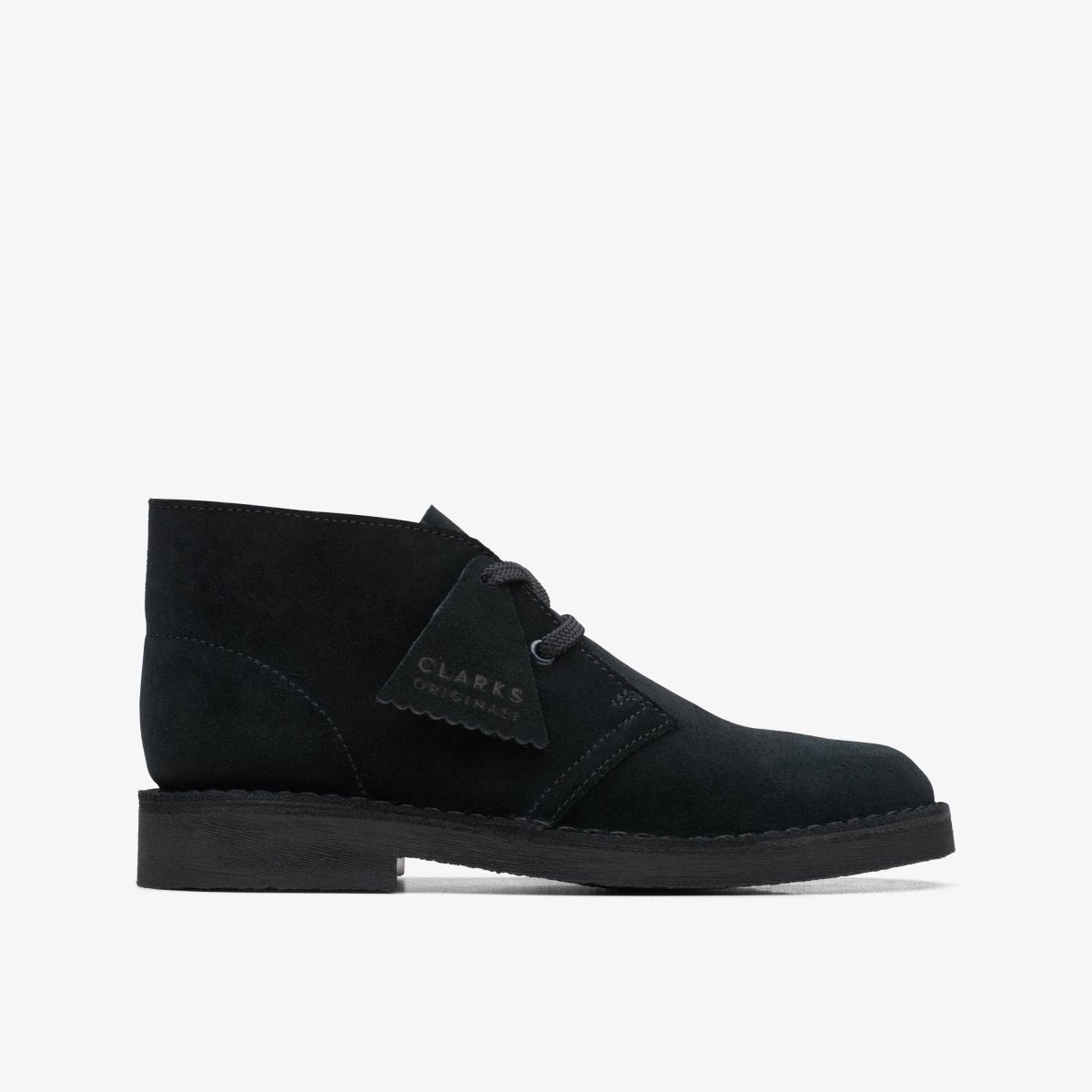 Clarks Desert Boot Older Black Suede Originale Sko Børn Sort | WTMPA-0596