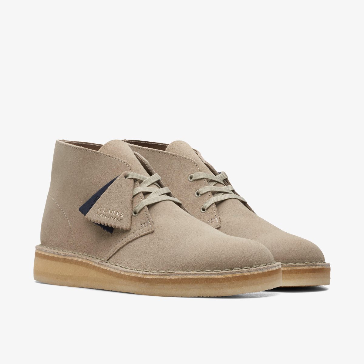 Clarks Desert Coal Stone Suede Ørkenstøvler Herre Grå | XIWBR-1570