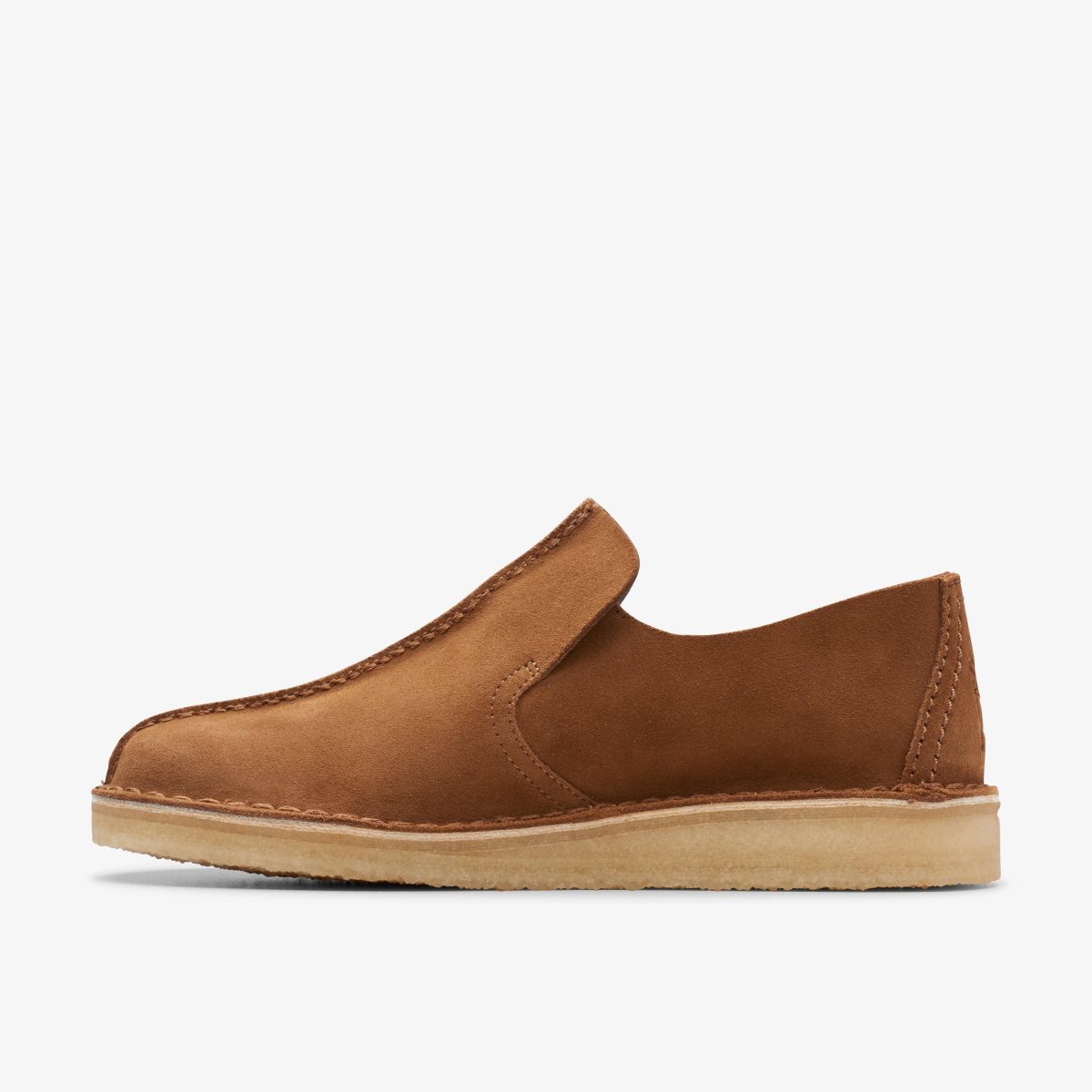 Clarks Desert Mosier Cola Suede Wedge & Slip On Sko Herre Cola | EFVGB-5402