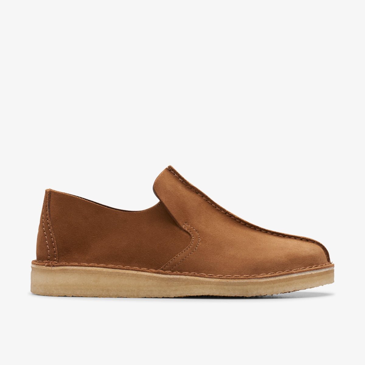 Clarks Desert Mosier Cola Suede Wedge & Slip On Sko Herre Cola | EFVGB-5402