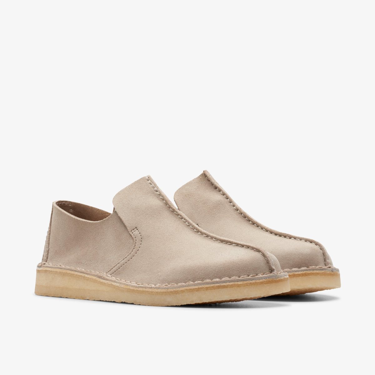 Clarks Desert Mosier Sand Suede Wedge & Slip On Sko Herre Brune | ZLKUT-4890