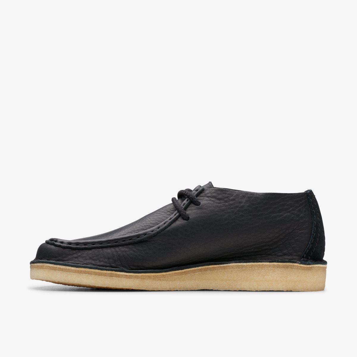 Clarks Desert Nomad Black Leather Ørkenstøvler Herre Sort | LGSJZ-1378