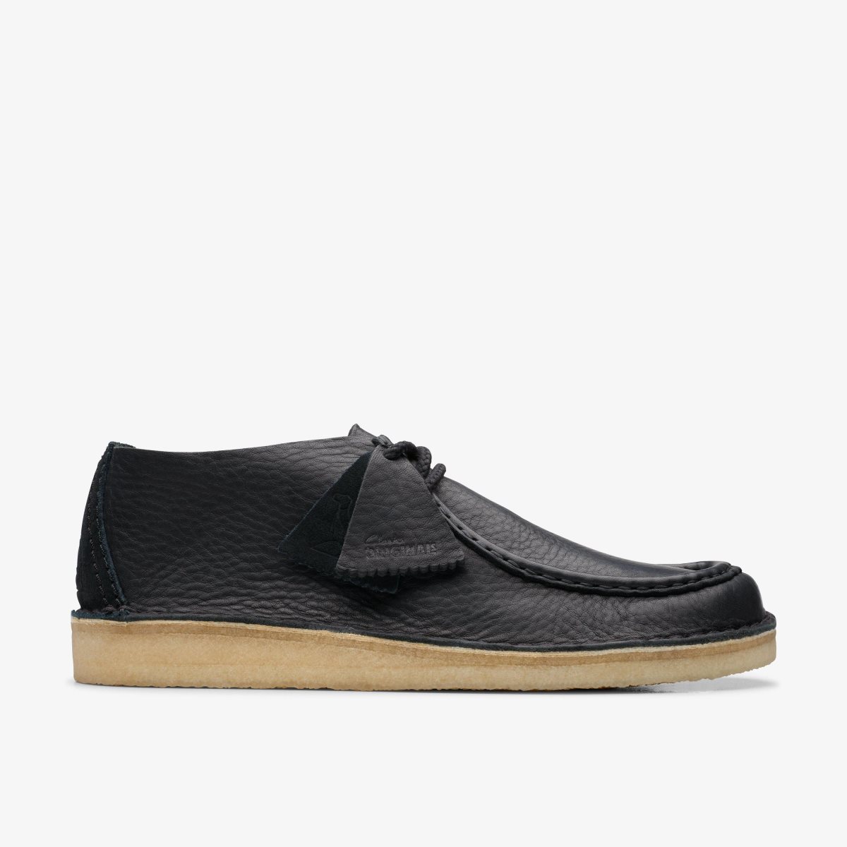 Clarks Desert Nomad Black Leather Ørkenstøvler Herre Sort | LGSJZ-1378