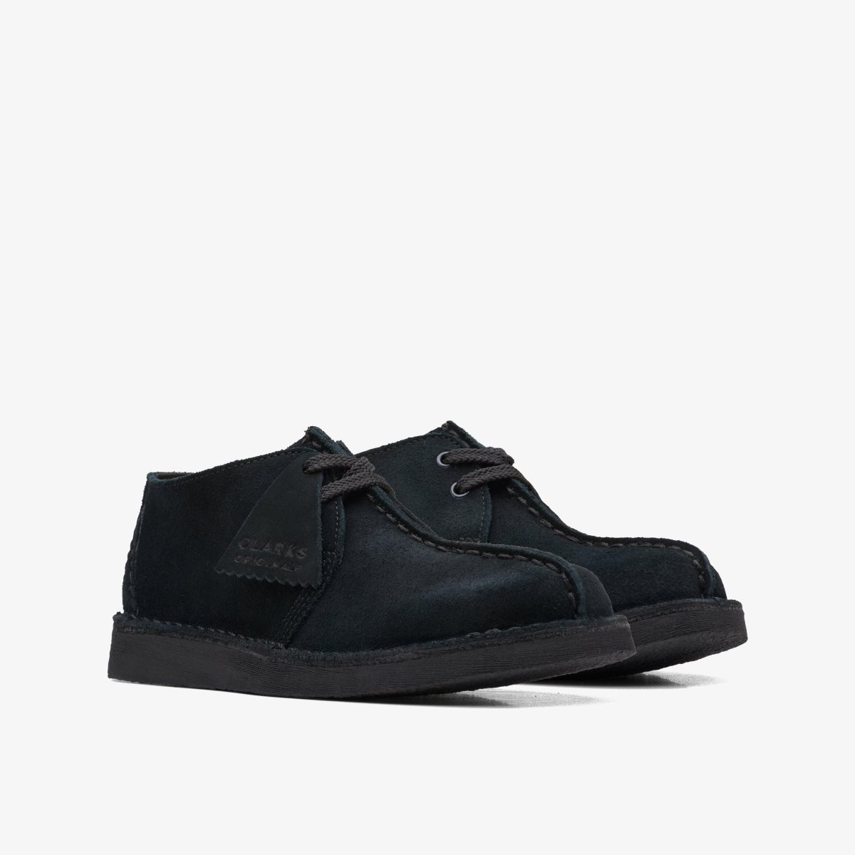 Clarks Desert Trek Older Black Suede Originale Sko Børn Sort | CKWUZ-1082