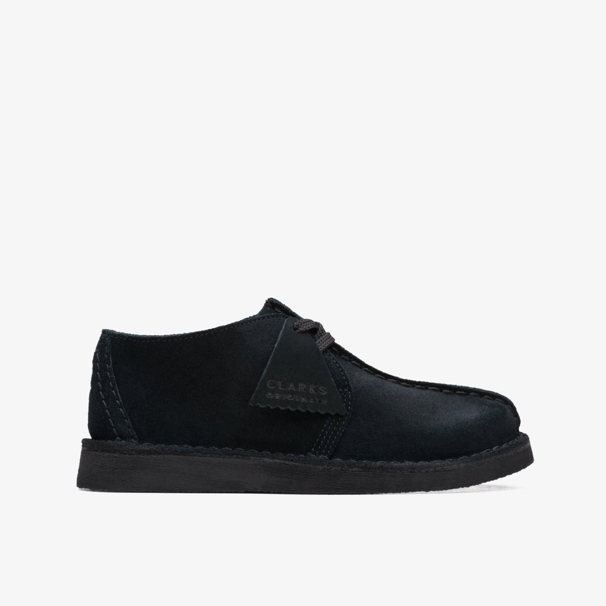 Clarks Desert Trek Older Black Suede Originale Sko Børn Sort | CKWUZ-1082