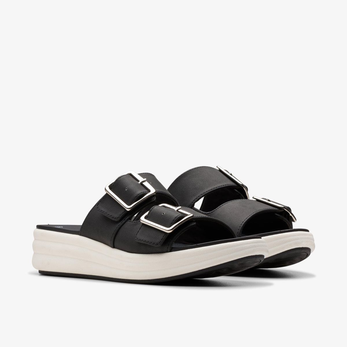 Clarks Drift Buckle Black Kilehæl Sko Dame Sort | WEKJM-6375