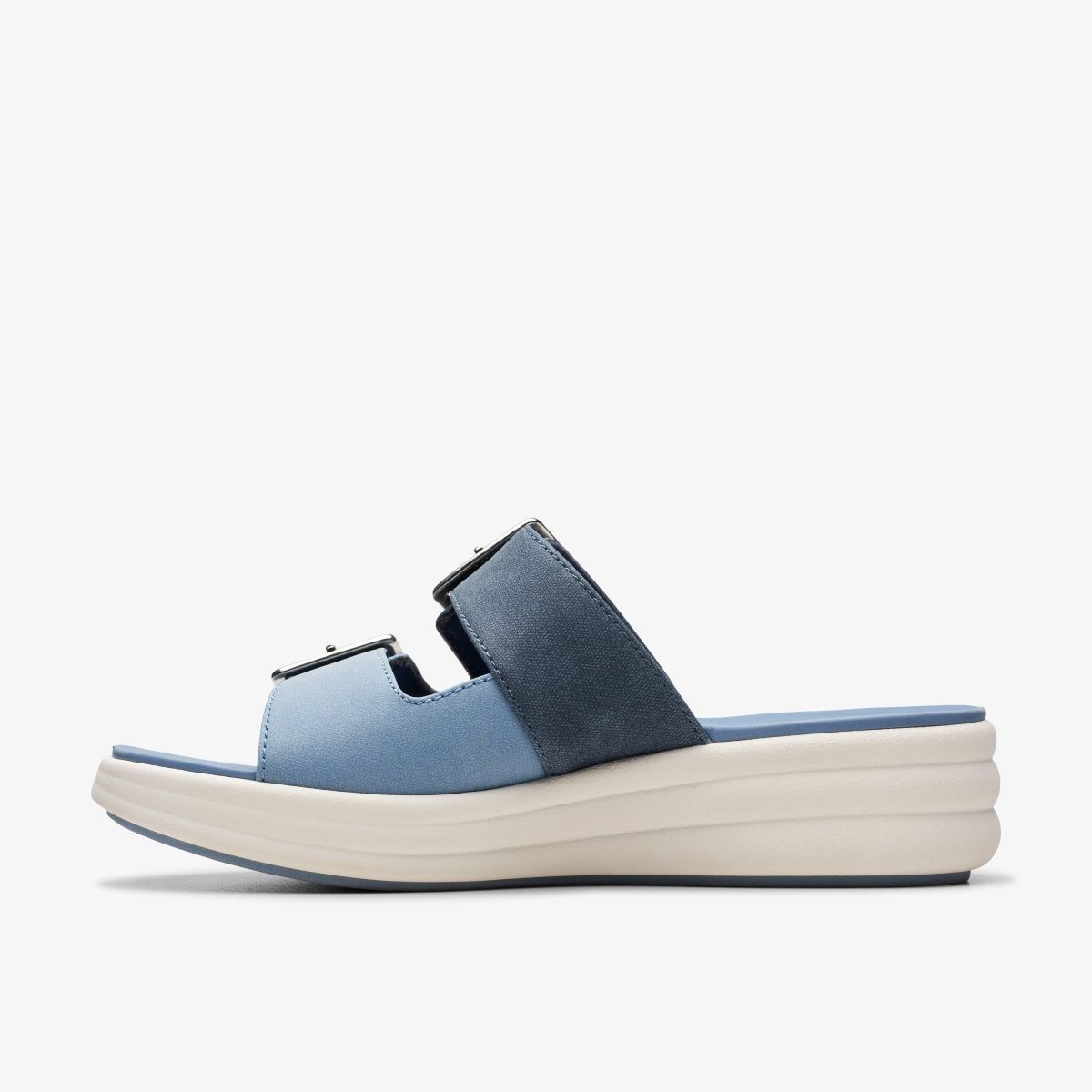 Clarks Drift Buckle Denim Combination Kilehæl Sko Dame Blå | FKSZC-6958