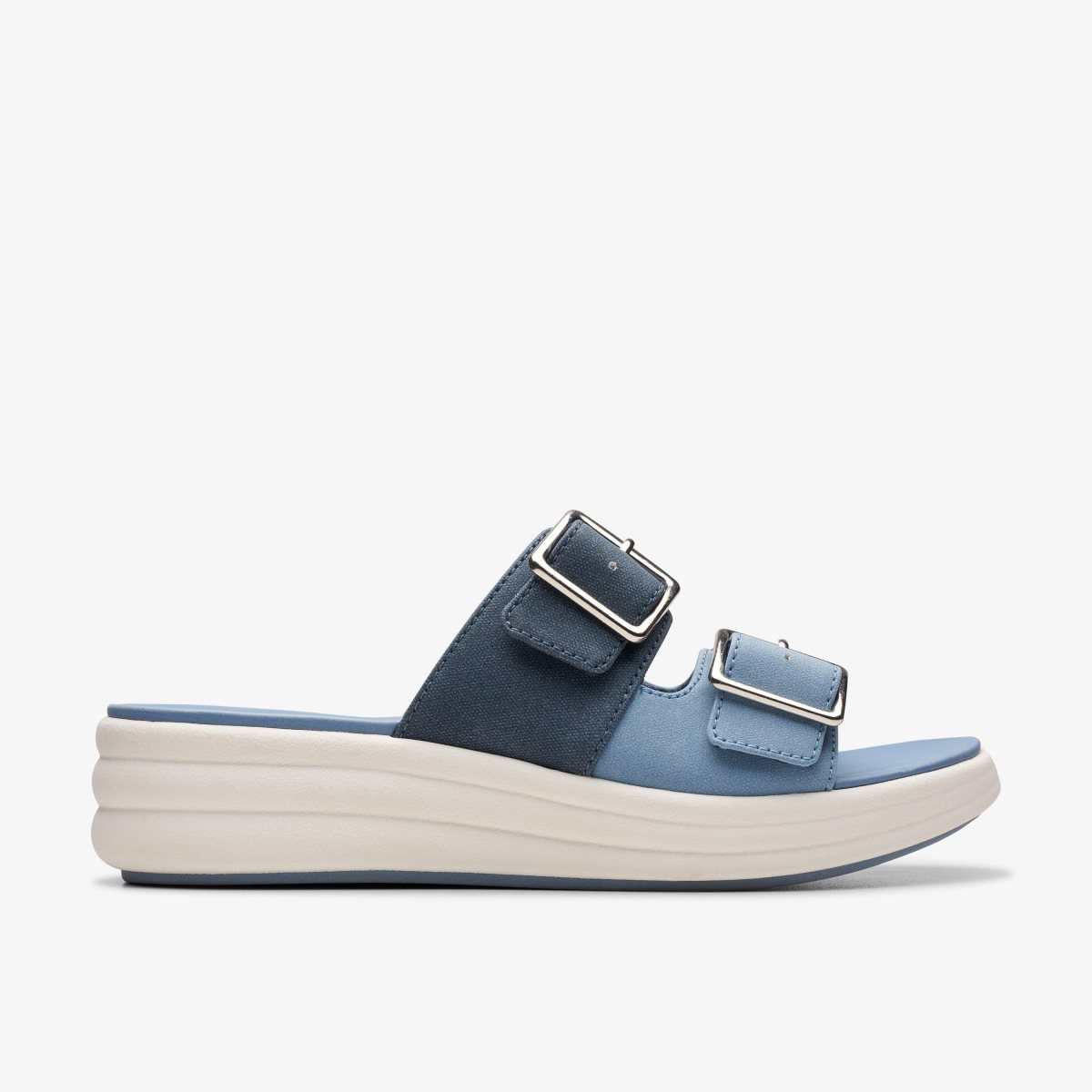 Clarks Drift Buckle Denim Combination Kilehæl Sko Dame Blå | FKSZC-6958