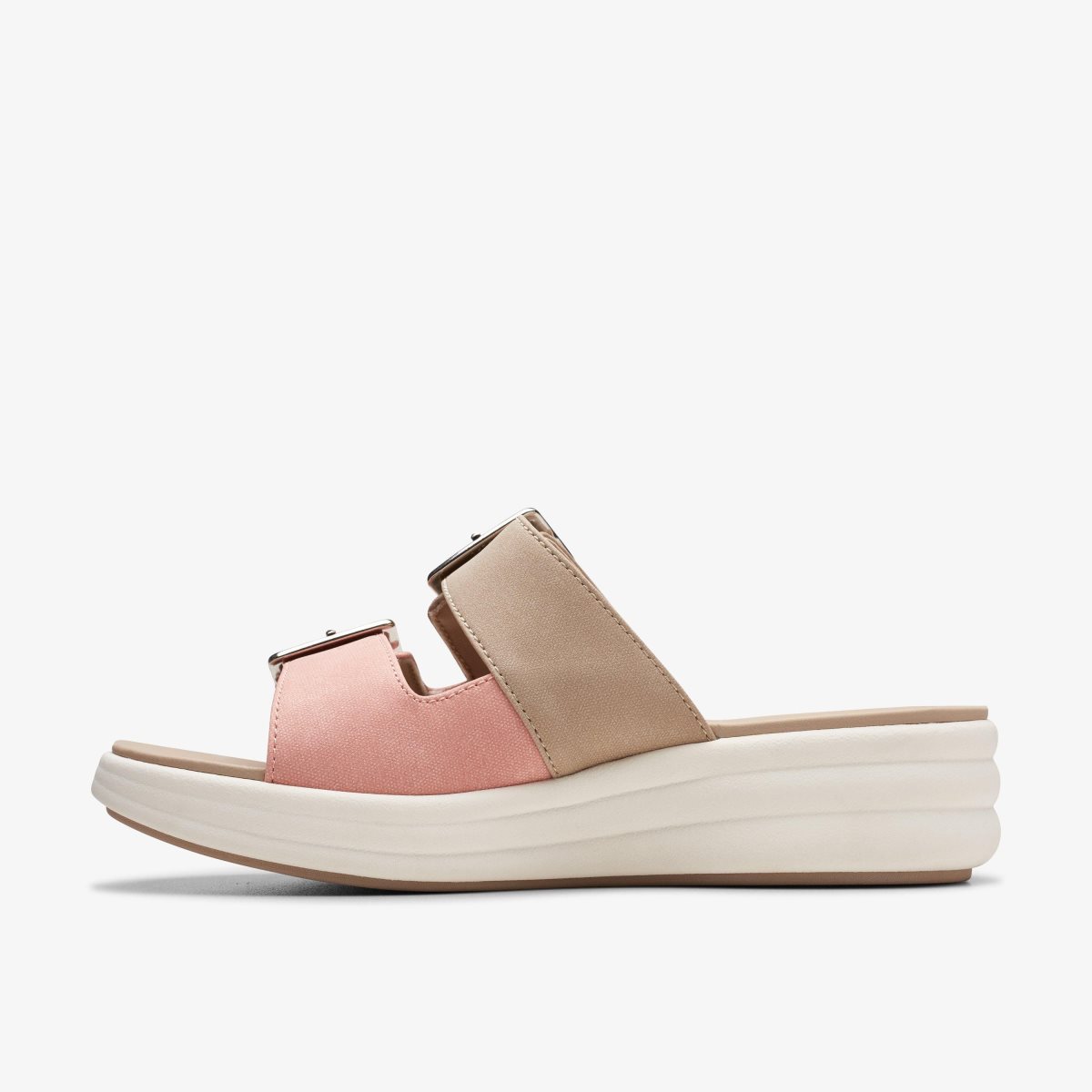 Clarks Drift Buckle Peach Combination Kilehæl Sko Dame Koral | LGYEX-2079