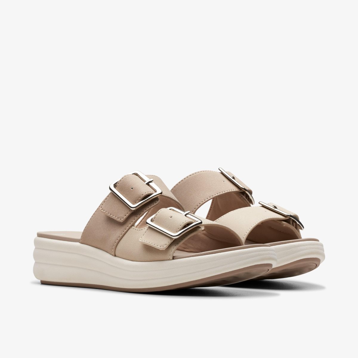 Clarks Drift Buckle Sand Combination Kilehæl Sko Dame Brune | UOCMK-2875