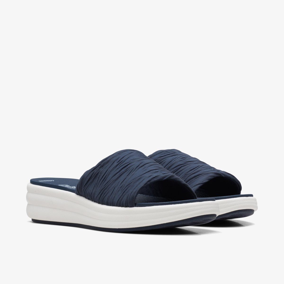 Clarks Drift Petal Navy Kilehæl Sko Dame Mørkeblå | CYDOA-4518