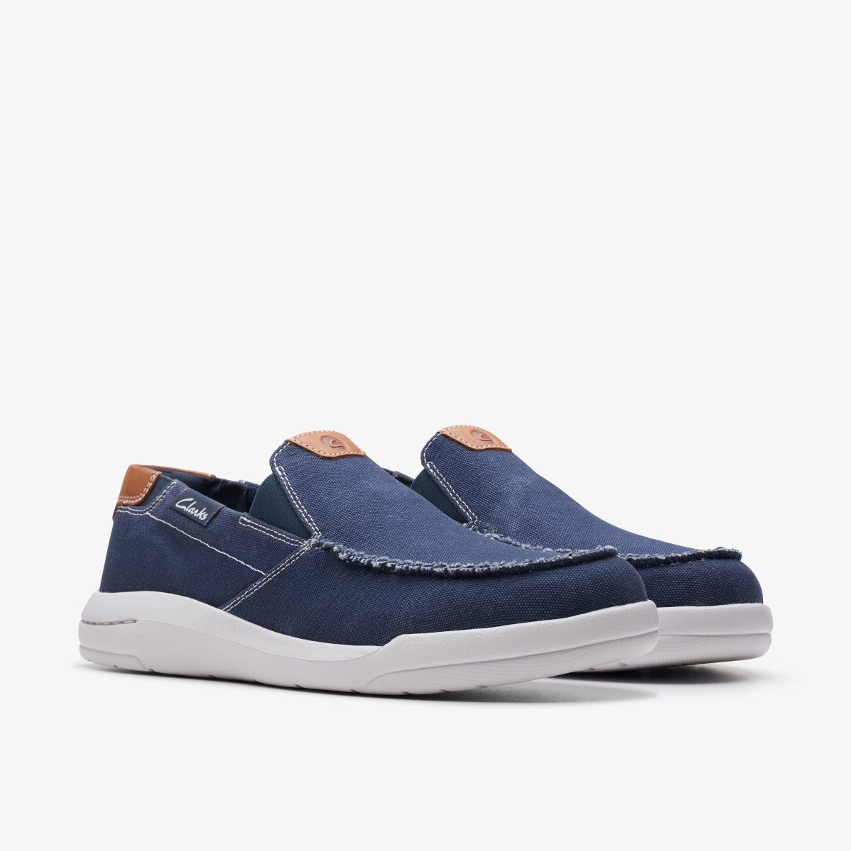 Clarks Driftlite Step Navy Combination Wedge & Slip On Sko Herre Mørkeblå | NXCEW-0754