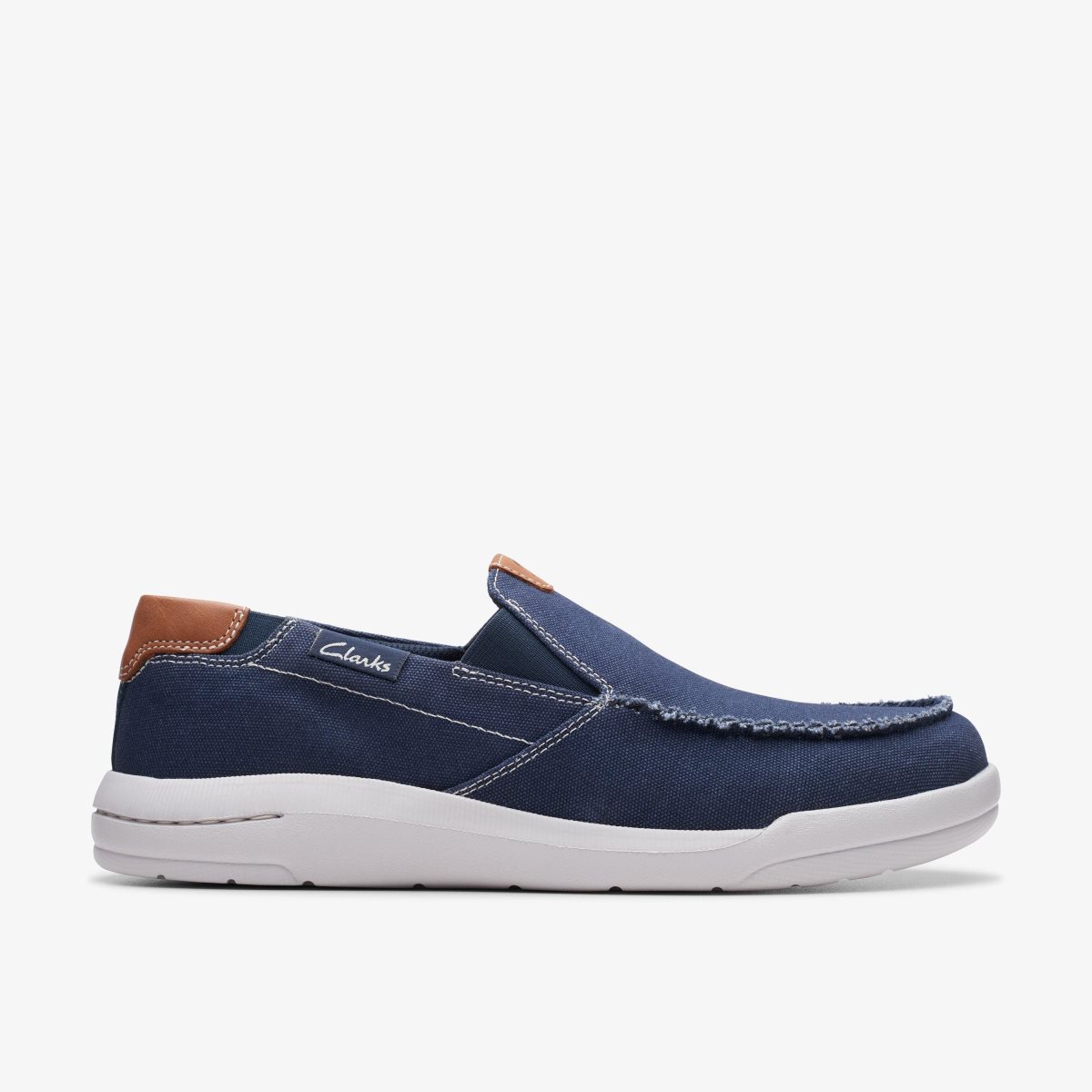 Clarks Driftlite Step Navy Combination Wedge & Slip On Sko Herre Mørkeblå | NXCEW-0754