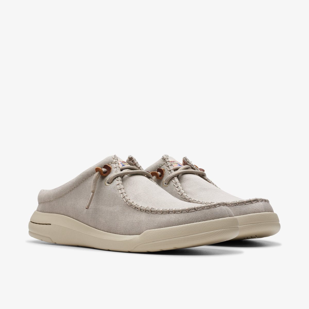 Clarks Driftlite Surf Light Grey Textile Wedge & Slip On Sko Herre Lysegrå | VATYR-5720