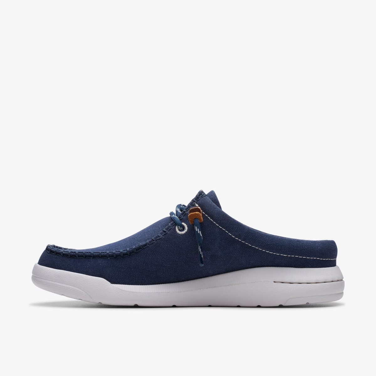 Clarks Driftlite Surf Navy Canvas Wedge & Slip On Sko Herre Mørkeblå | ABELF-6542