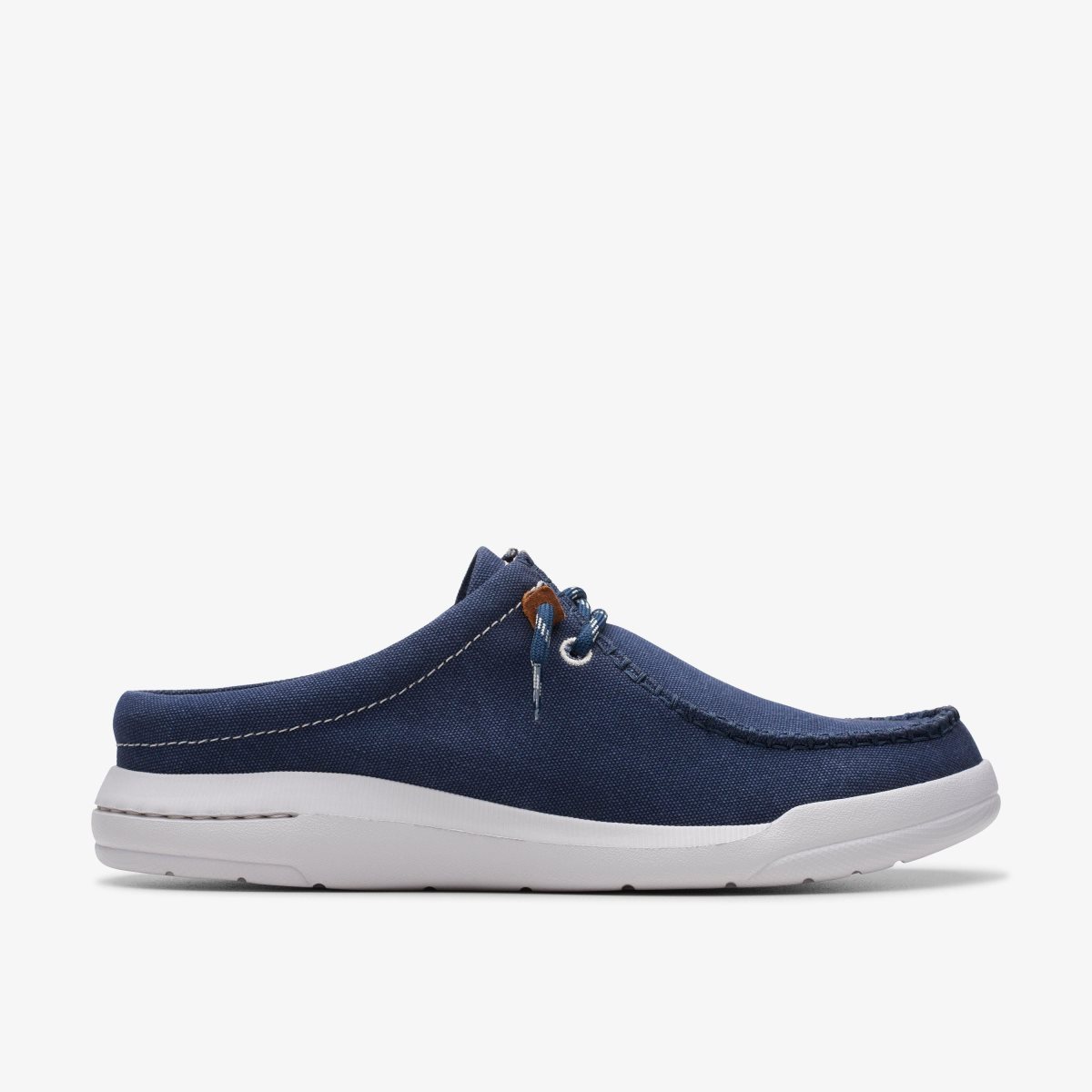 Clarks Driftlite Surf Navy Canvas Wedge & Slip On Sko Herre Mørkeblå | ABELF-6542