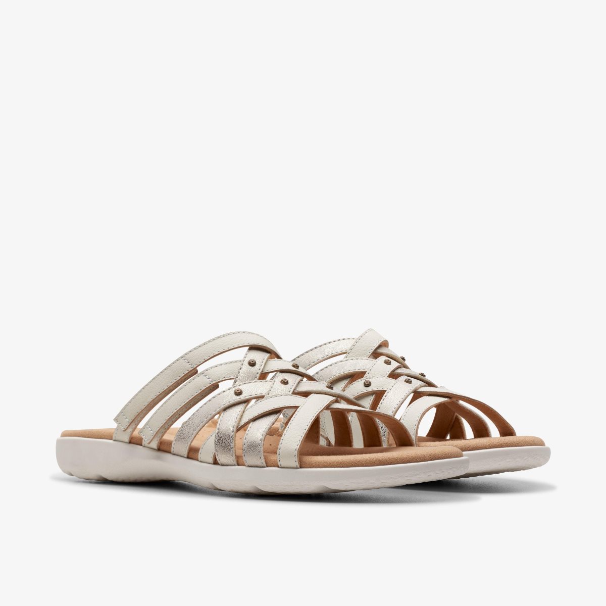 Clarks Elizabelle Rio Off White Multicolour Sandaler Dame Hvide | MYPGD-0645