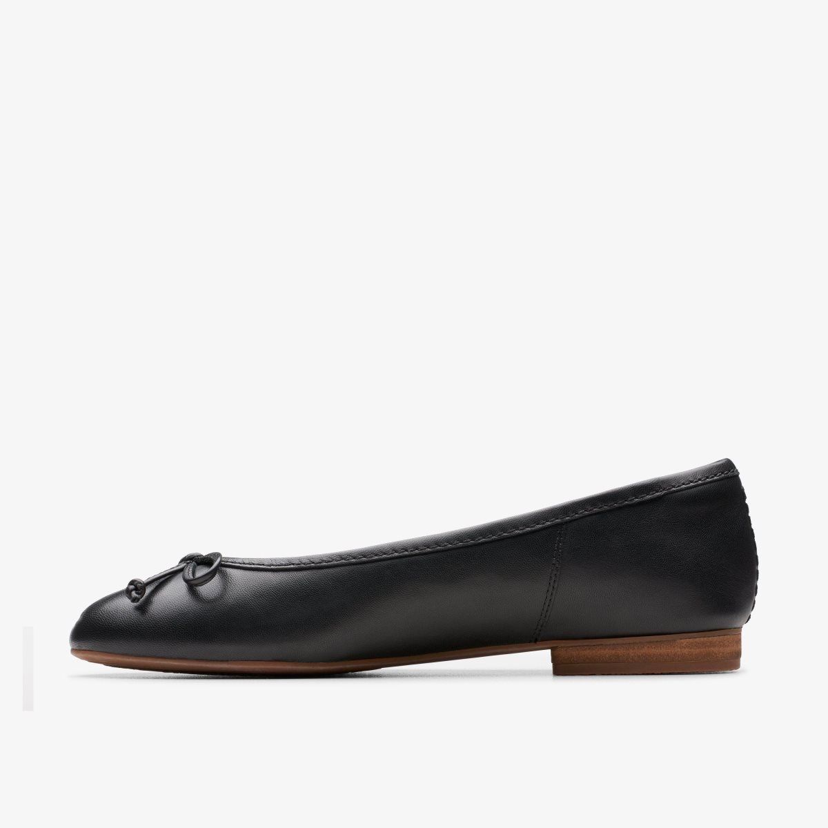 Clarks Fawna Lily Black Leather Slip Ons Dame Sort | CXNGS-5720