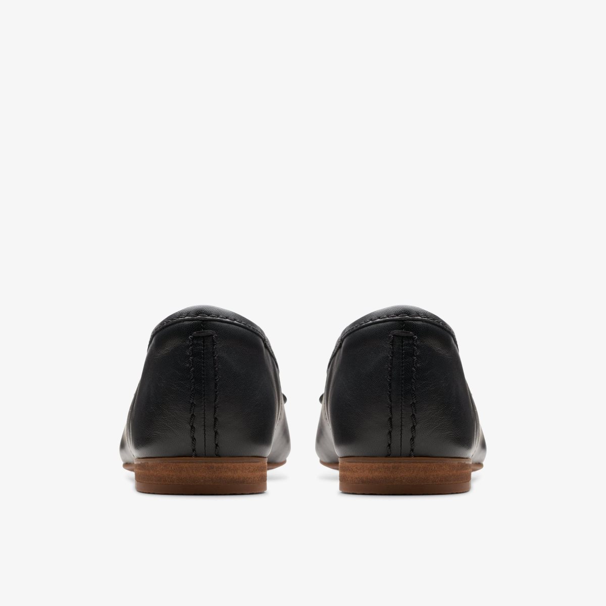 Clarks Fawna Lily Black Leather Slip Ons Dame Sort | CXNGS-5720