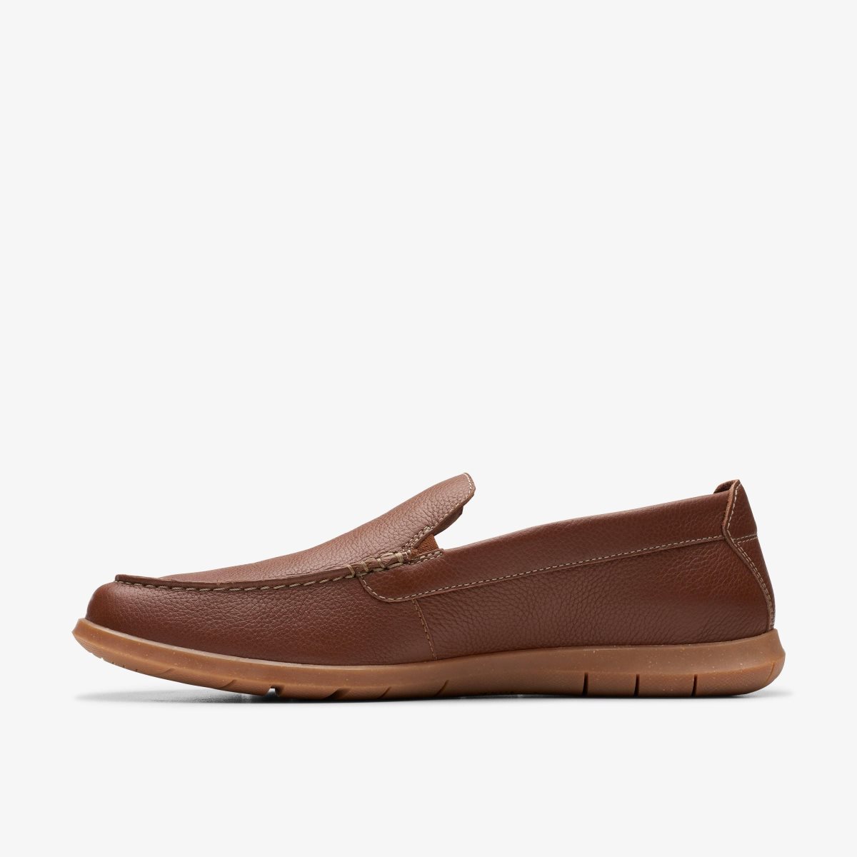 Clarks Flexway Step Light Brown Leather Wedge & Slip On Sko Herre Lysebrune | NLXAW-1768